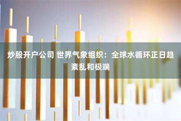 炒股开户公司 世界气象组织：全球水循环正日趋紊乱和极端